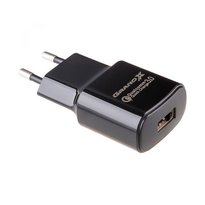 Зарядний пристрій Grand-X CH-550BM (Quick Charg QC3.0 Grand-X 3.6V-12V, 3A-1.5A + DC c (CH-550BM) зображення 2