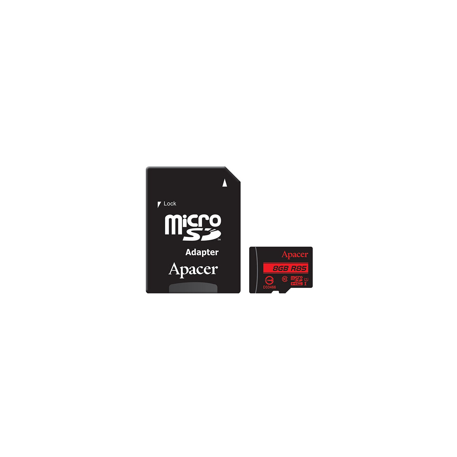 Карта пам'яті Apacer 8GB microSDHC Class10 UHS-I (AP8GMCSH10U5-R)