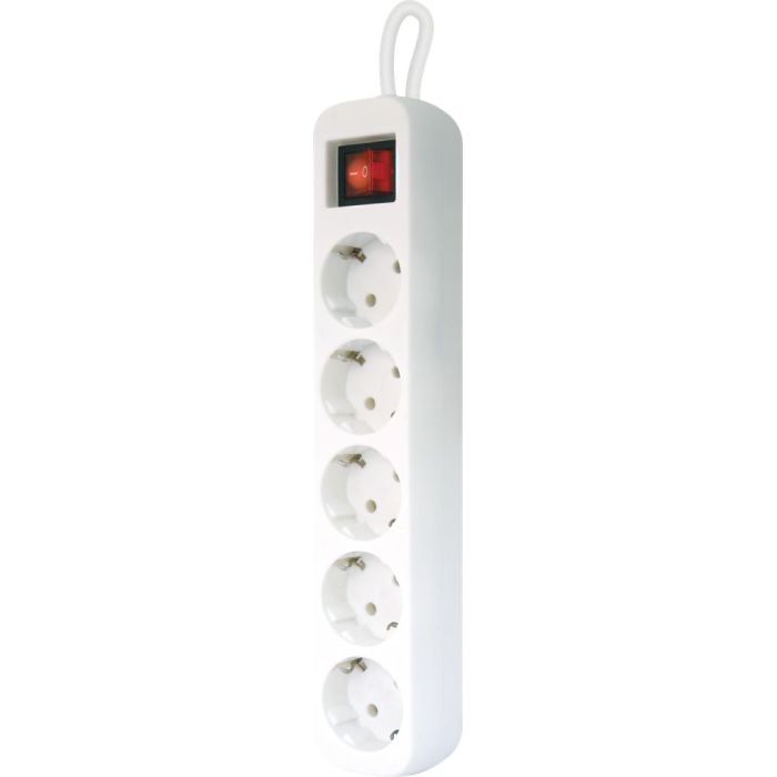 Сетевой удлинитель Defender S518 1.8 m 5 роз switch white (99241) изображение 2