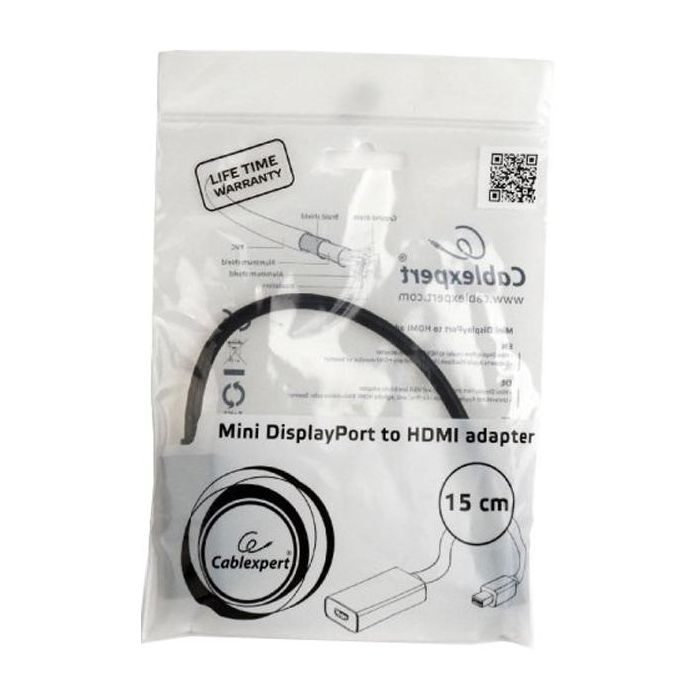 Переходник Mini DisplayPort to HDMI Cablexpert (A-mDPM-HDMIF-02) изображение 2