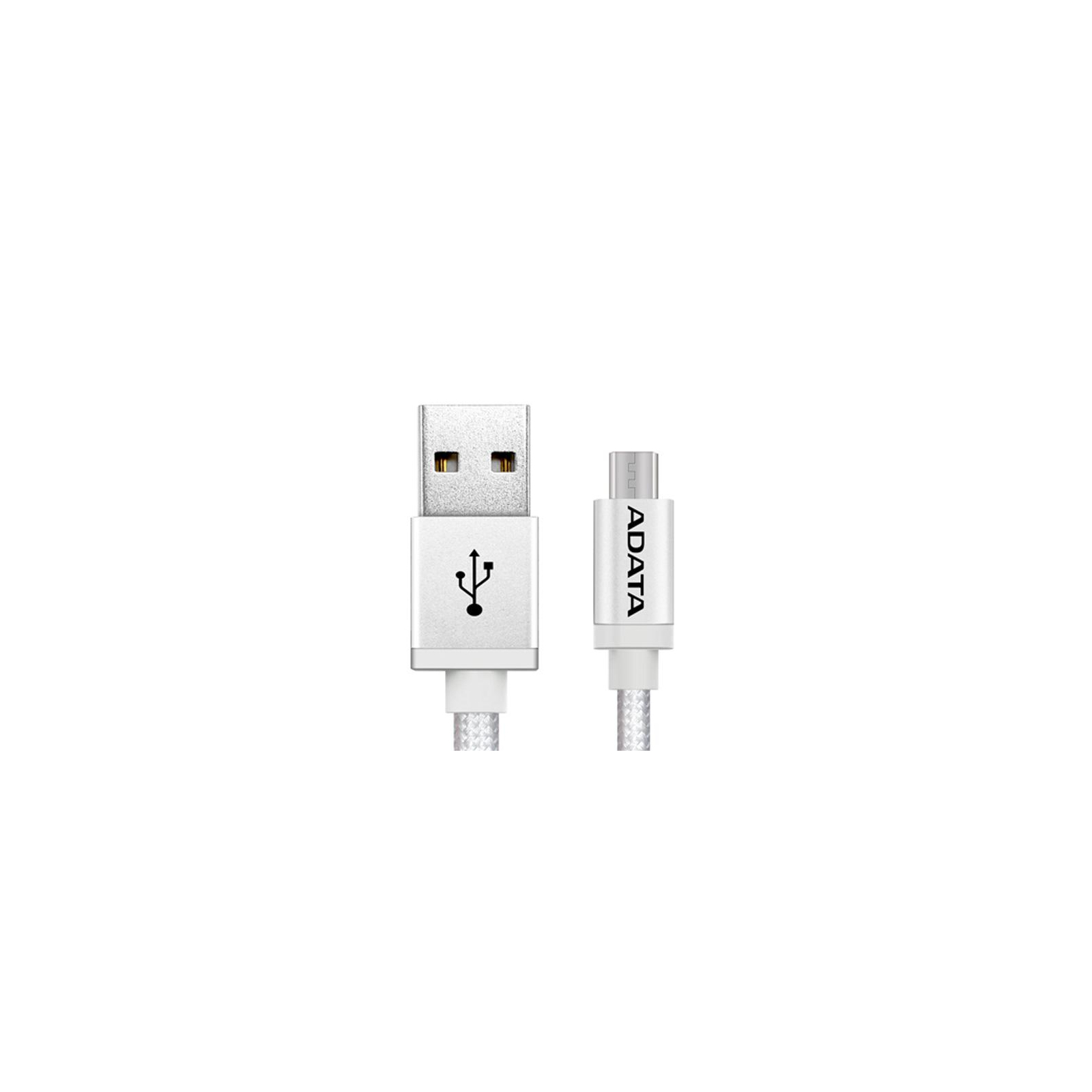 Дата кабель USB 2.0 AM to Micro 5P 1.0m Silver ADATA (AMUCAL-100CMK-CSV) зображення 2