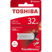 USB флеш накопитель Toshiba 32GB U363 Silver USB 3.0 (THN-U363S0320E4) изображение 3