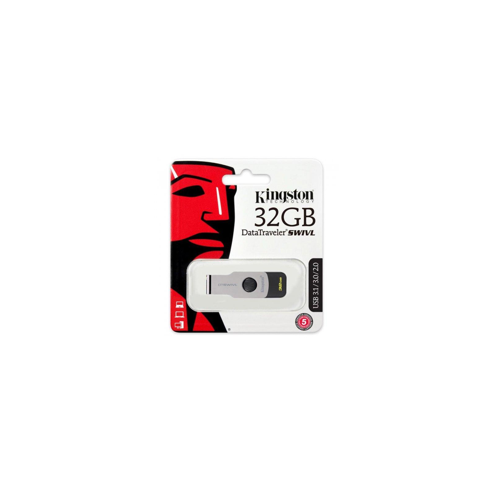 USB флеш накопитель Kingston 32GB DT SWIVL Metal USB 3.0 (DTSWIVL/32GB) изображение 3