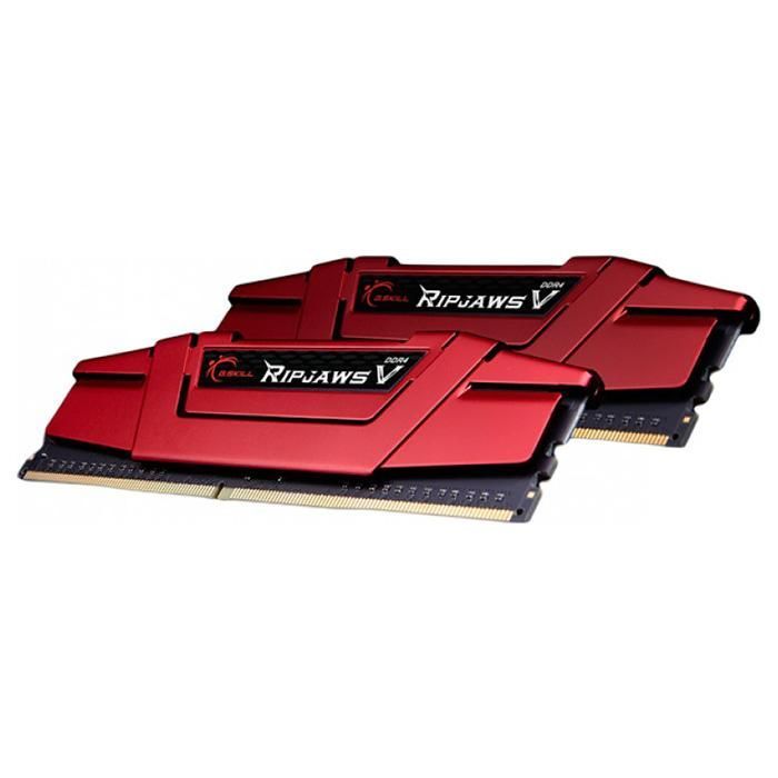 Модуль памяти для компьютера DDR4 16GB (2x8GB) 3000 MHz RipjawsV Red G.Skill (F4-3000C16D-16GVRB) изображение 3