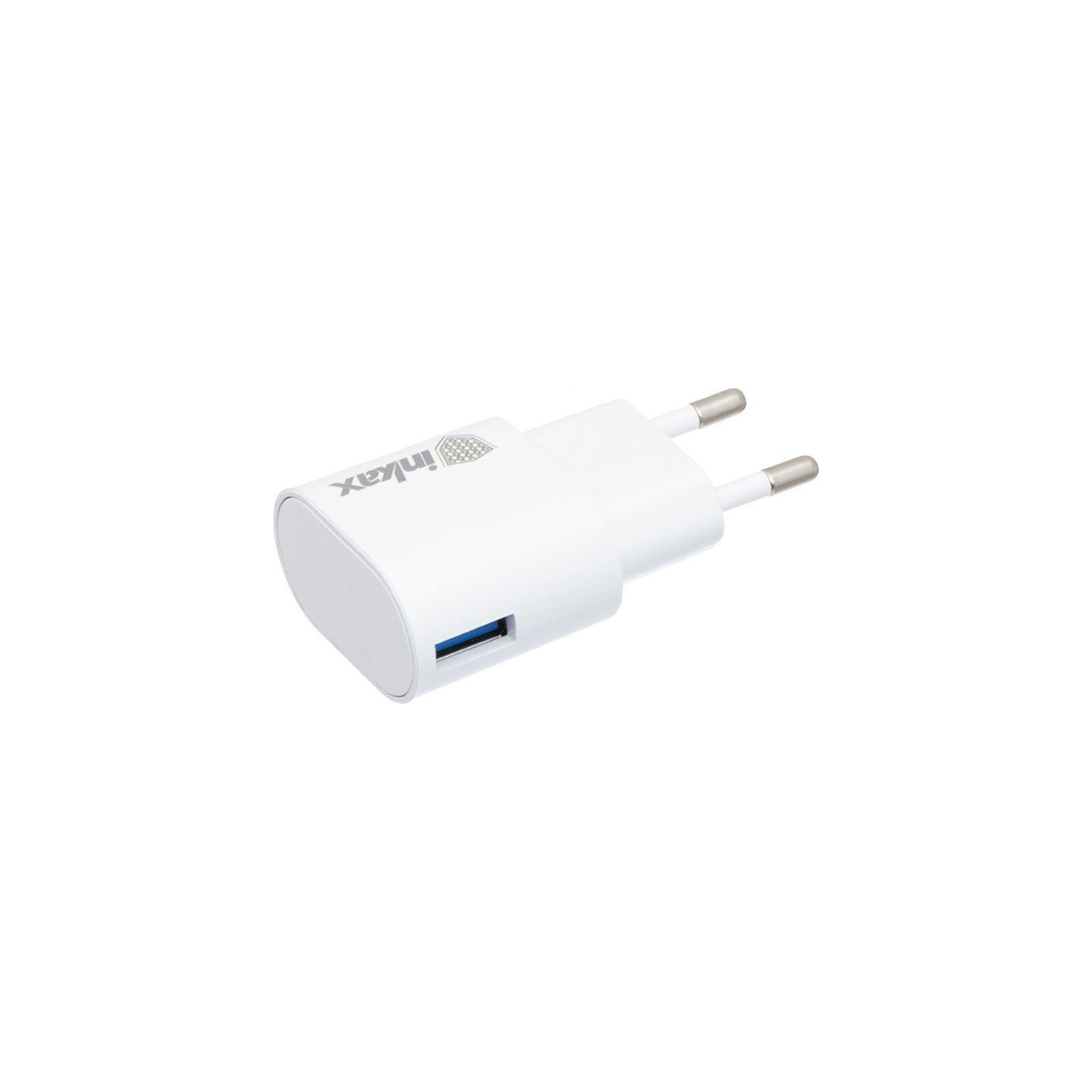 Зарядний пристрій Inkax CD-08 + iPhone4 cable 1USB 1A White (F_72199) зображення 2
