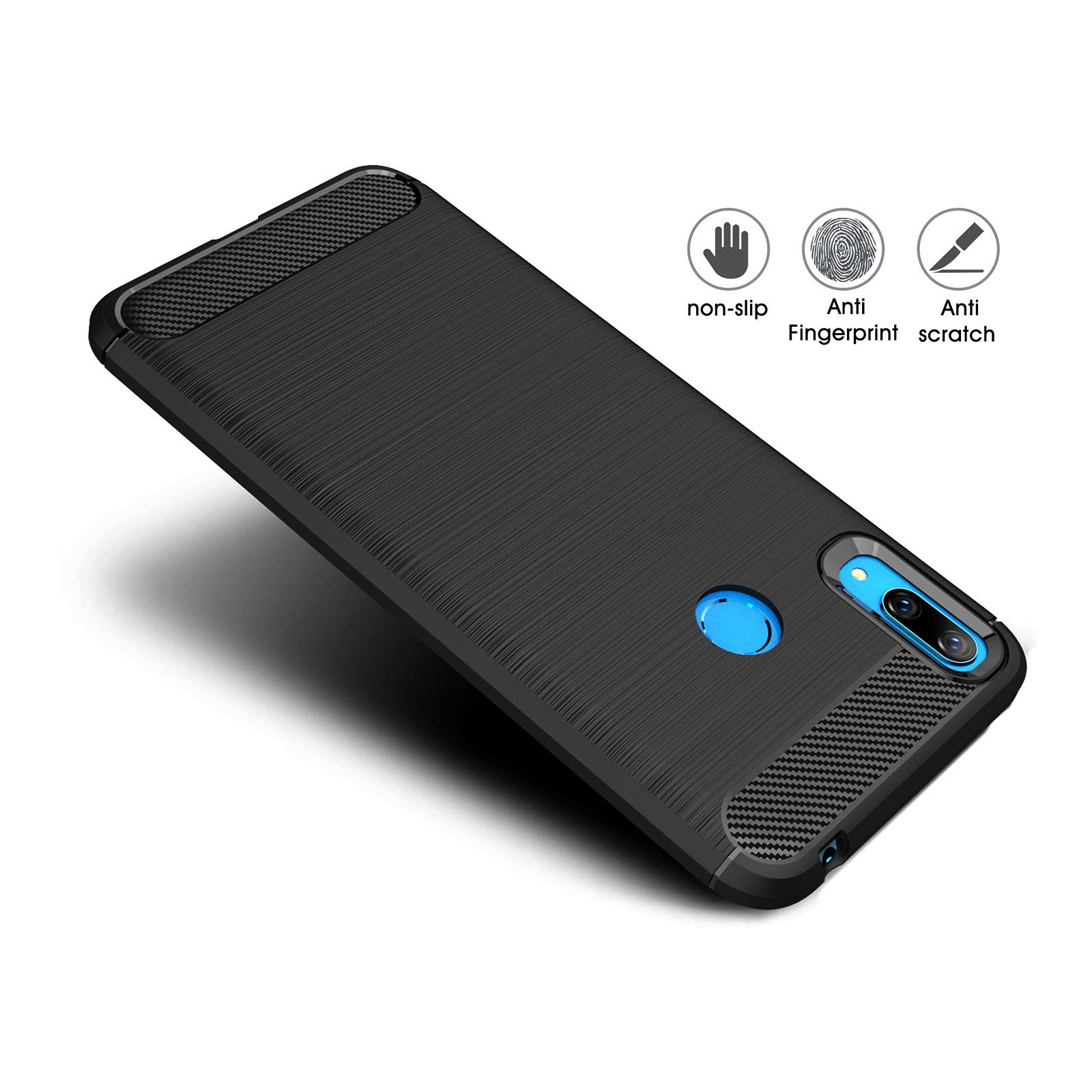 Чохол до мобільного телефона Laudtec для Huawei Y7 2019 Carbon Fiber (Black) (LT-HY72019B) зображення 3