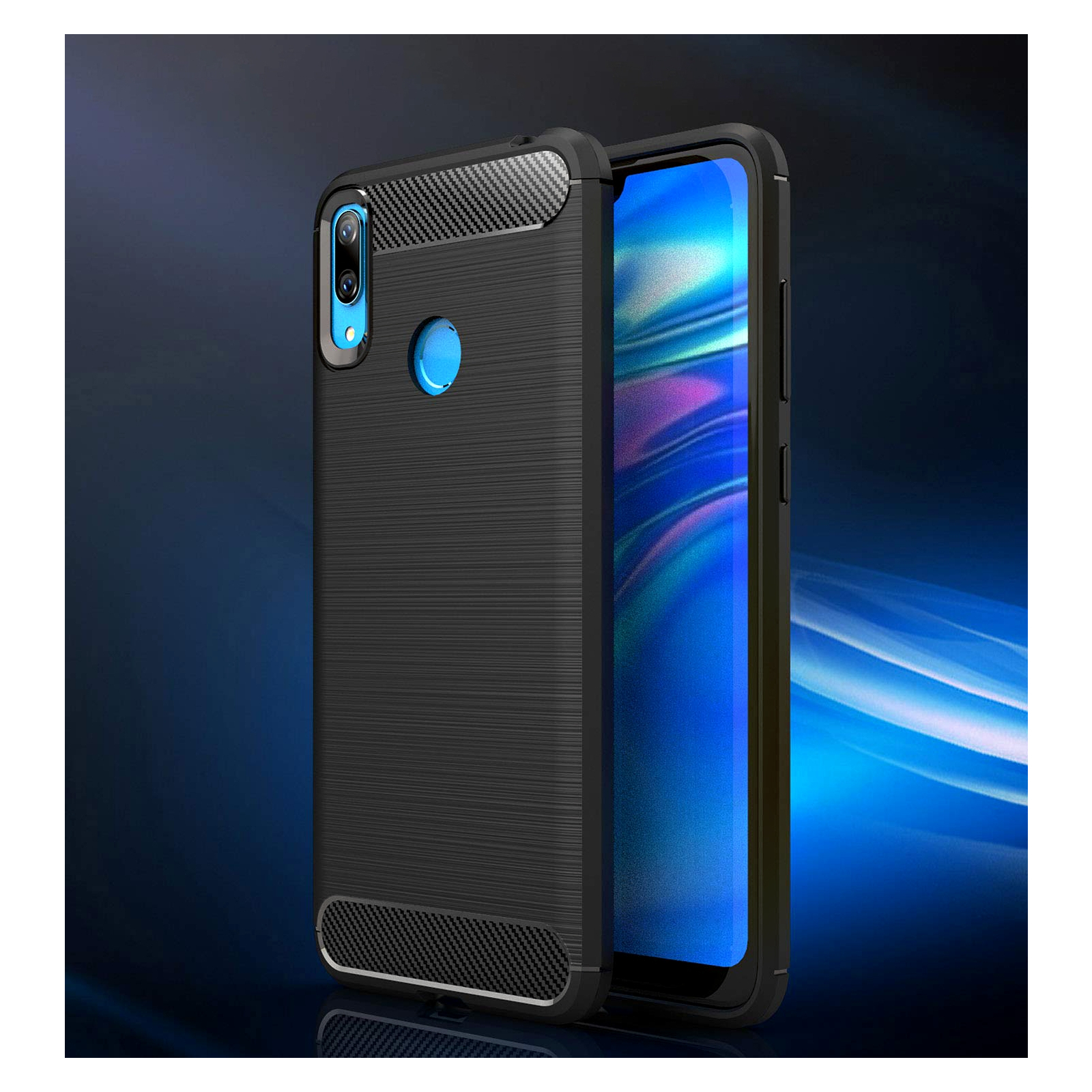 Чехол для мобильного телефона Laudtec для Huawei Y7 2019 Carbon Fiber (Black) (LT-HY72019B) изображение 9