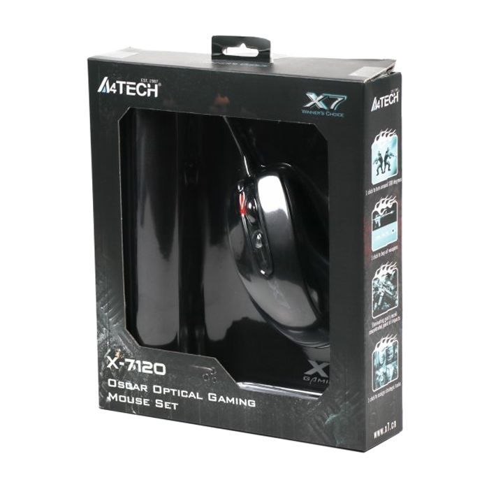 Мышка A4Tech X-7120 Black изображение 5