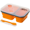 Набор туристической посуды Tramp 2 отсека силиконовый 900ml с ловилкой orange (TRC-090-orange) изображение 2