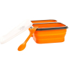 Набір туристичного посуду Tramp 2 отсека силиконовый 900ml с ловилкой orange (TRC-090-orange) зображення 3