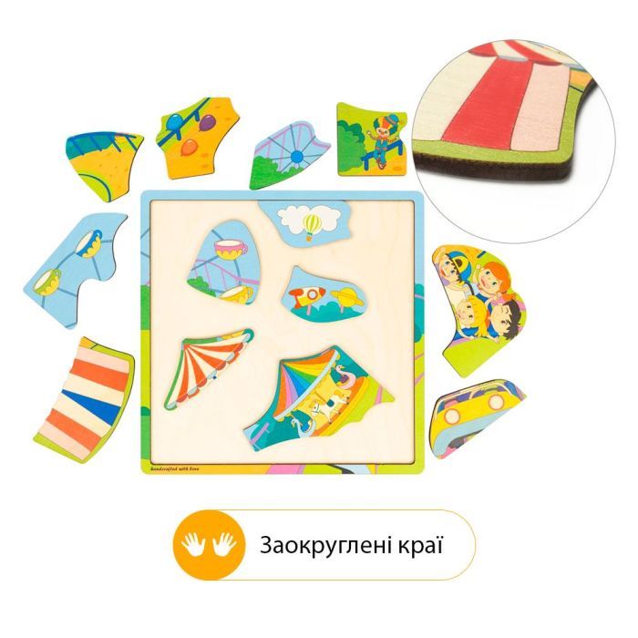 Развивающая игрушка Quokka Пазл-мозаика Парк развлечений (QUOKA018PM) изображение 3