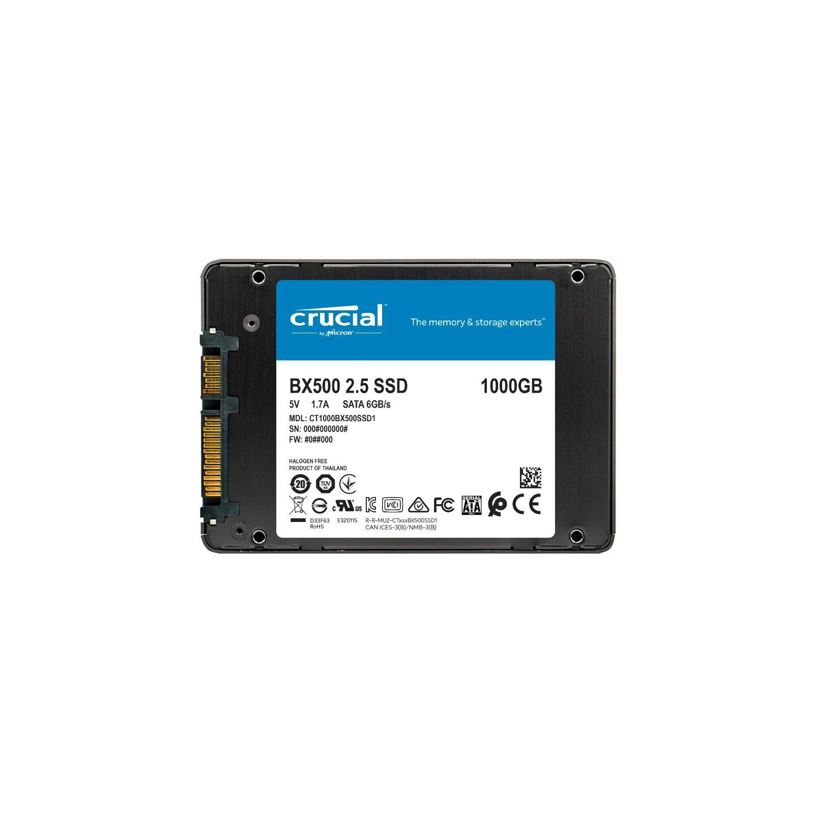 Накопитель SSD 2.5" 480GB Micron (CT480BX500SSD1) изображение 2