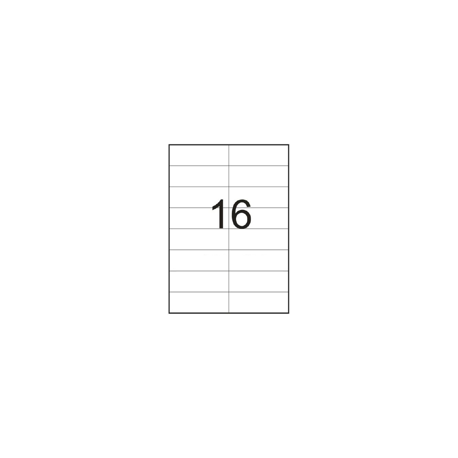 Етикетка самоклеюча Tama 98,5х34 (16 на листі) с/кл (100листів) закруглені кути (18738)