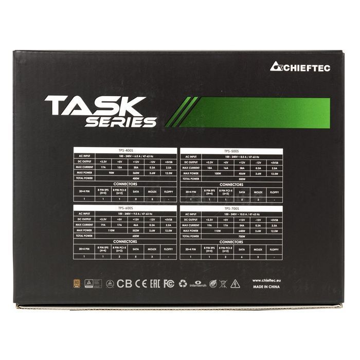 Блок питания Chieftec 600W TASK (TPS-600S) изображение 6