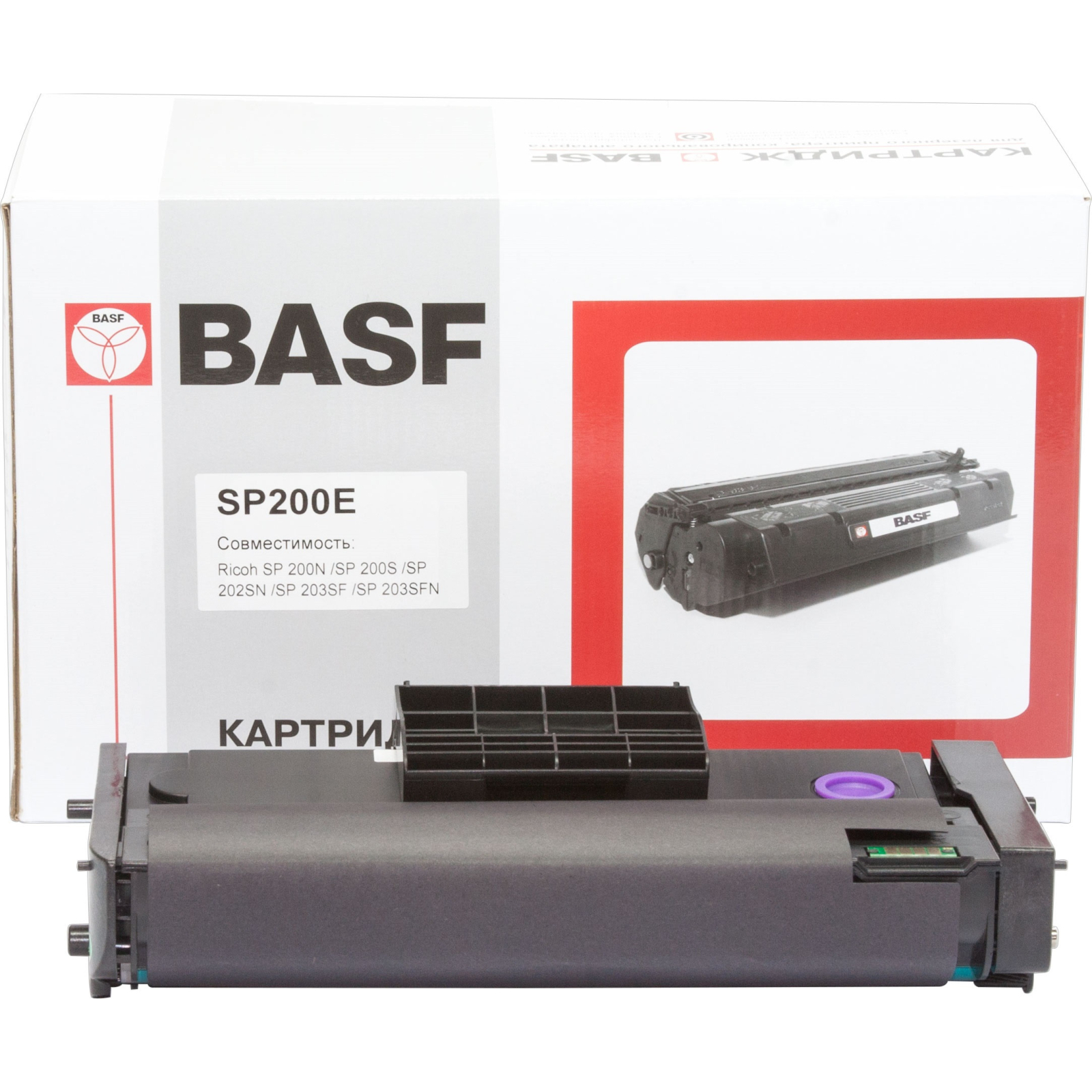 Тонер-картридж BASF Ricoh Aficio SP200S/200SN Type SP 200HE Black 407262 (KT-SP200E)