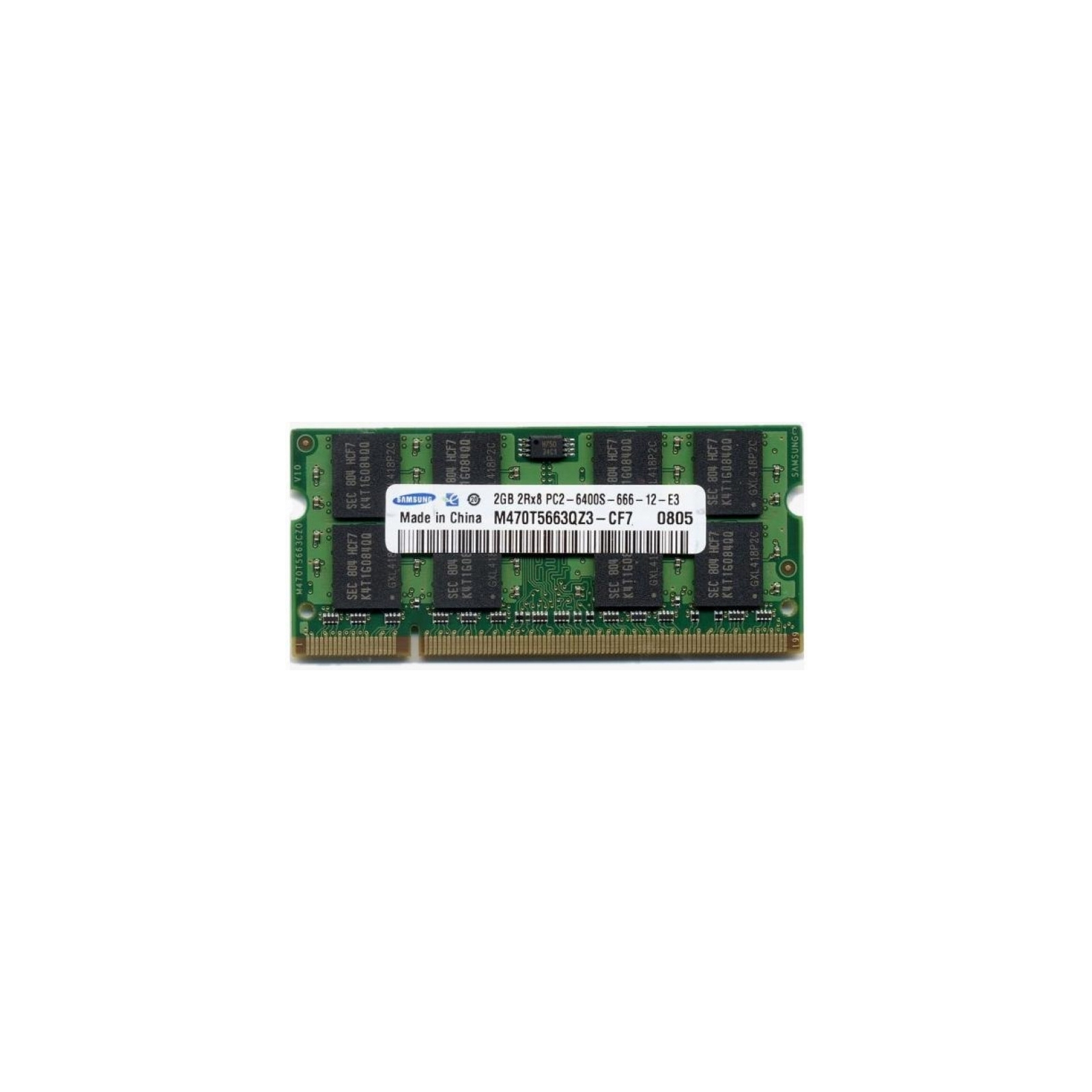 Модуль пам'яті для ноутбука SoDIMM DDR2 2GB 800 MHz Samsung (M470T5663QZ3-CF7)