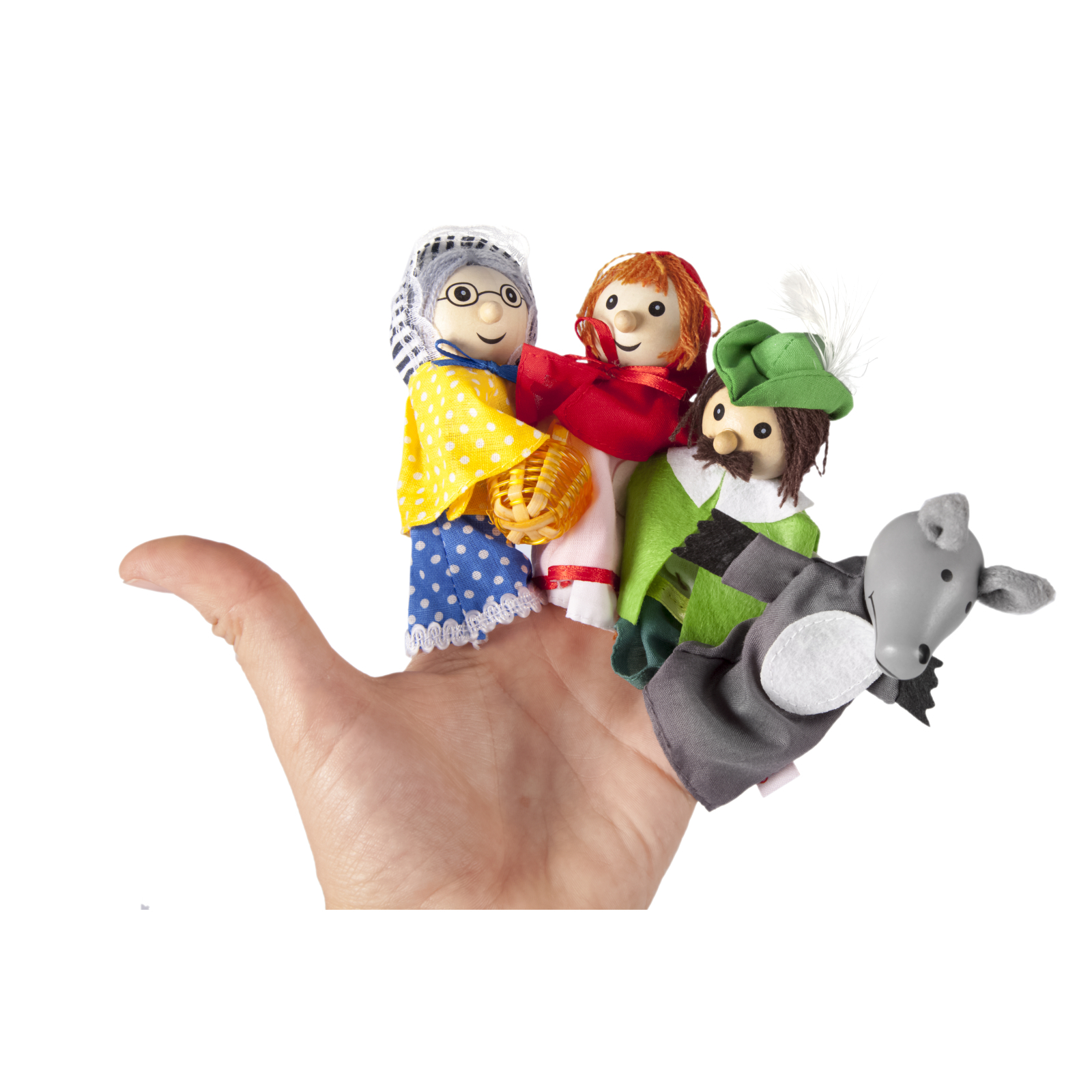 Ігровий набір Goki Набір ляльок для пальчикового театру Червона шапочка (51898G) зображення 2