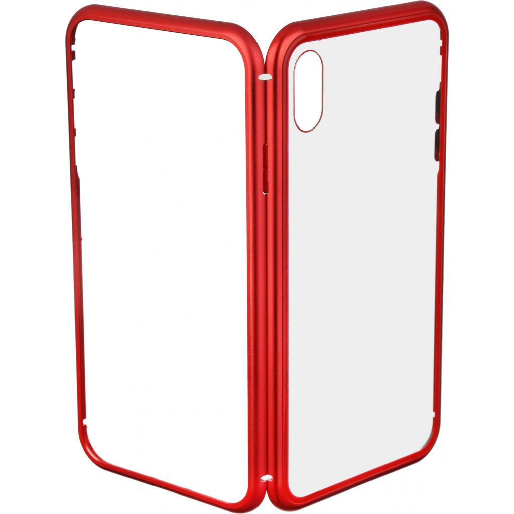 Чохол до мобільного телефона Armorstandart Magnetic Case 1 Gen. iPhone XS Max Clear/Red (ARM53391) зображення 2