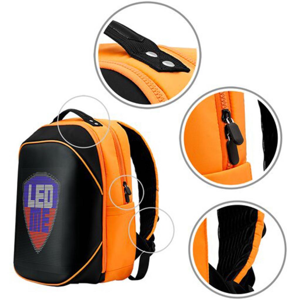 Рюкзак туристический Prestigio LEDme 25L Black/Orange LED display 64*64 pixels (PBLED125BO) изображение 9
