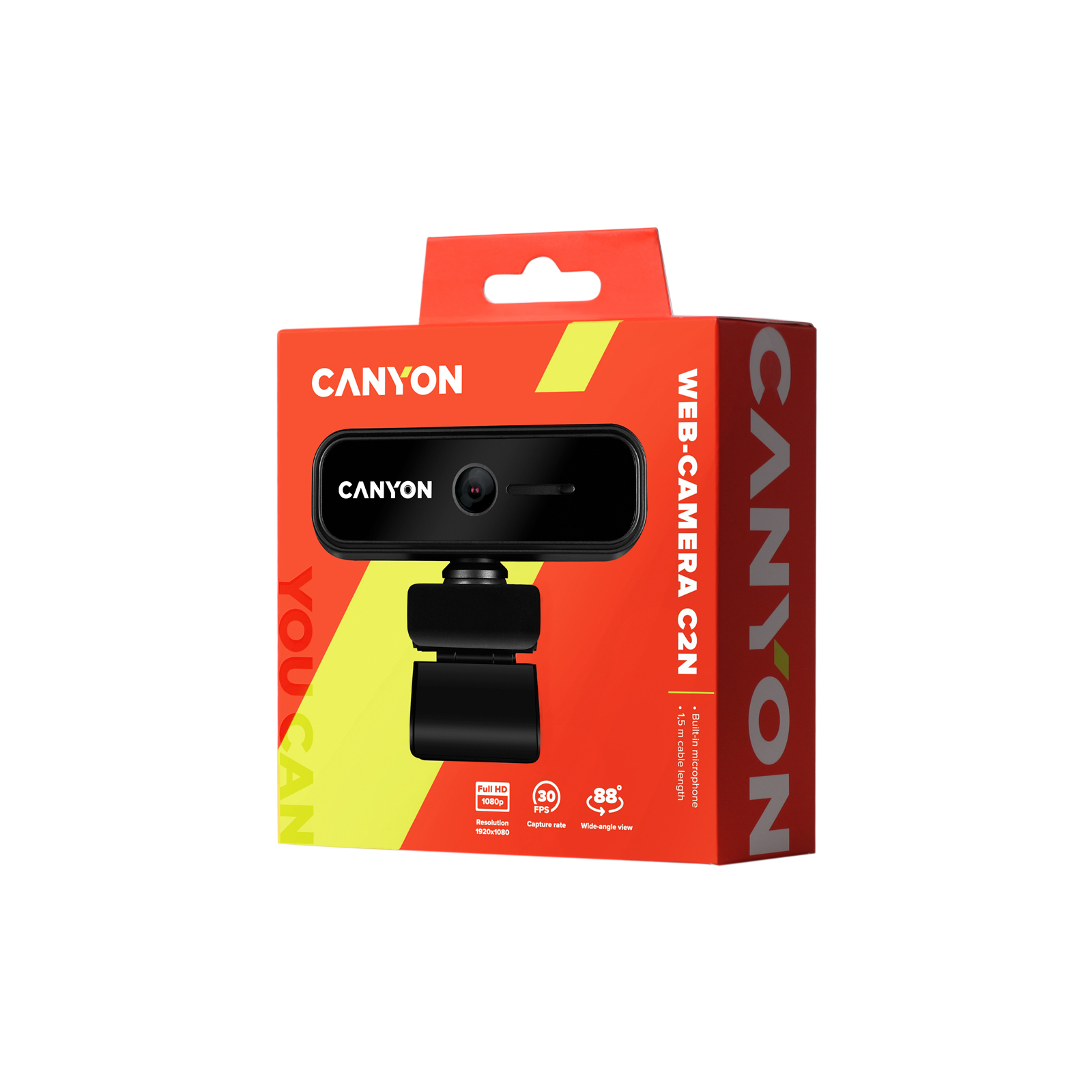 Веб-камера Canyon C2N 1080p Full HD Black (CNE-HWC2N) изображение 3