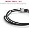Дата кабель USB 2.0 AM to Lightning 1.0m MFI DuPont Kevlar Pioneer (APS-iLA2-S100) зображення 4