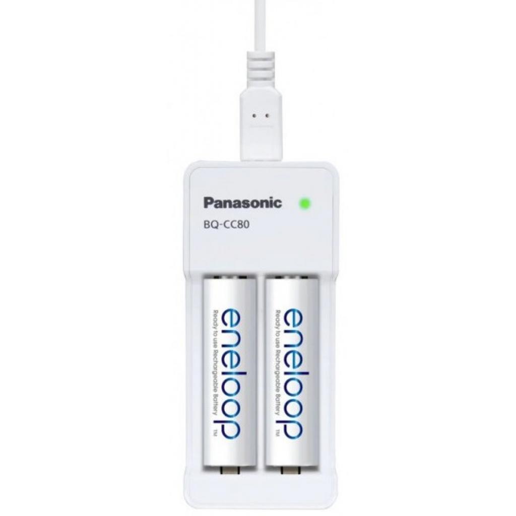 Зарядное устройство для аккумуляторов Panasonic Compact Charger USB +Eneloop 2*AA 1900 mAh NI-MH (K-KJ80MCC20USB) изображение 2
