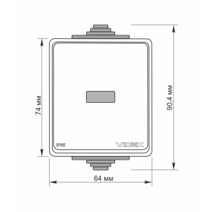 Выключатель Videx BINERA IP65 наружный 1кл с подсветкой изображение 4