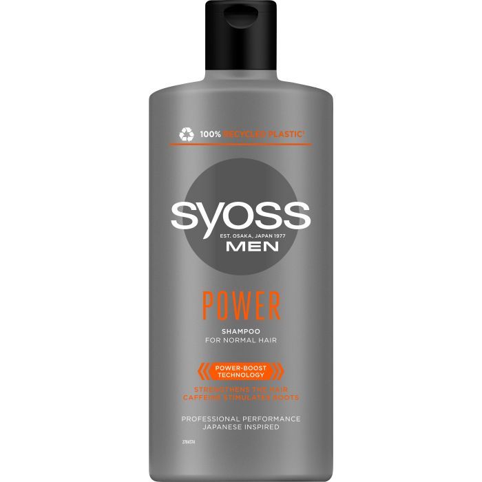 Шампунь Syoss Men Power с Кофеином для нормальных волос 440 мл (9000101277395)