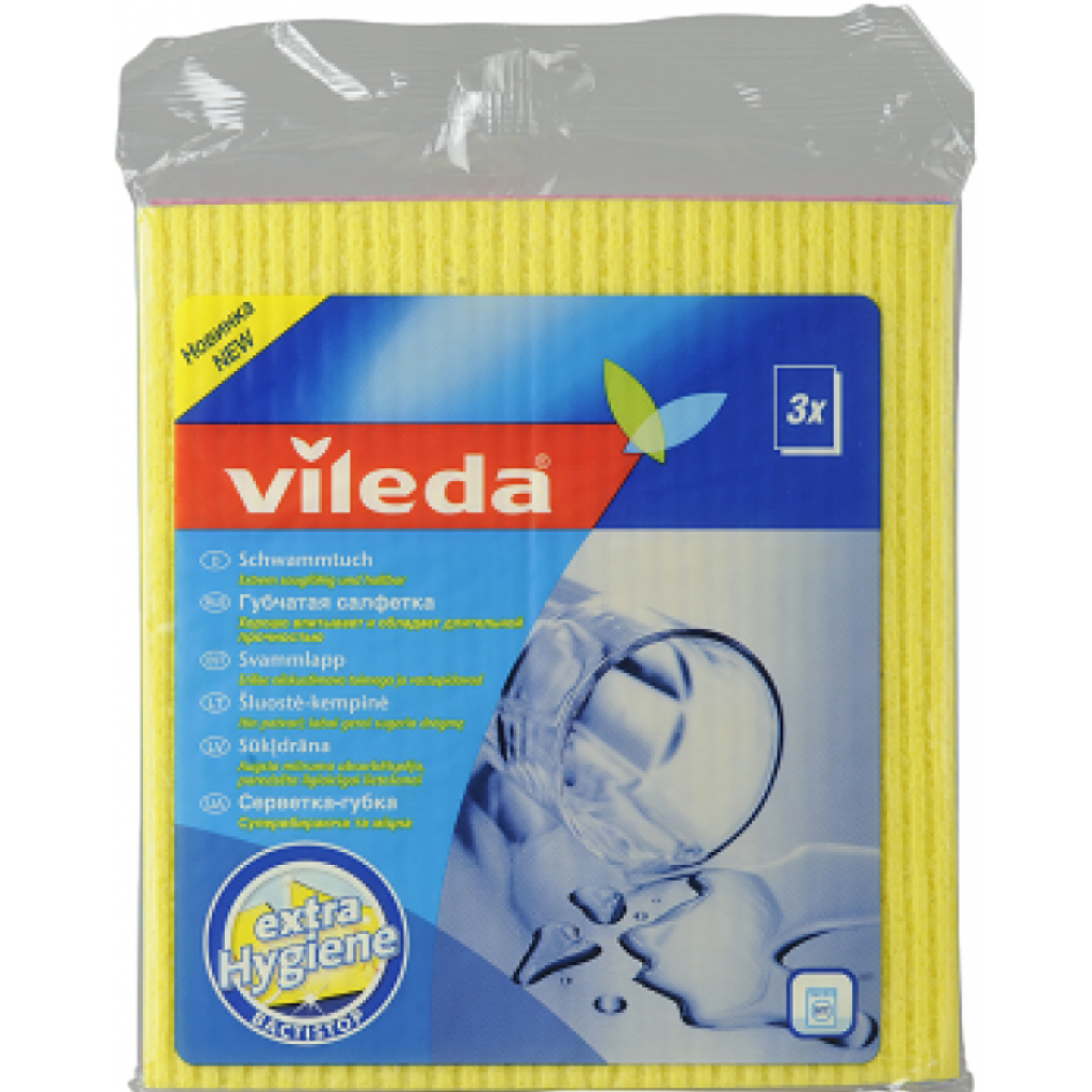 Салфетки для уборки Vileda влаговпитывающие 3 шт. (4003790028199)