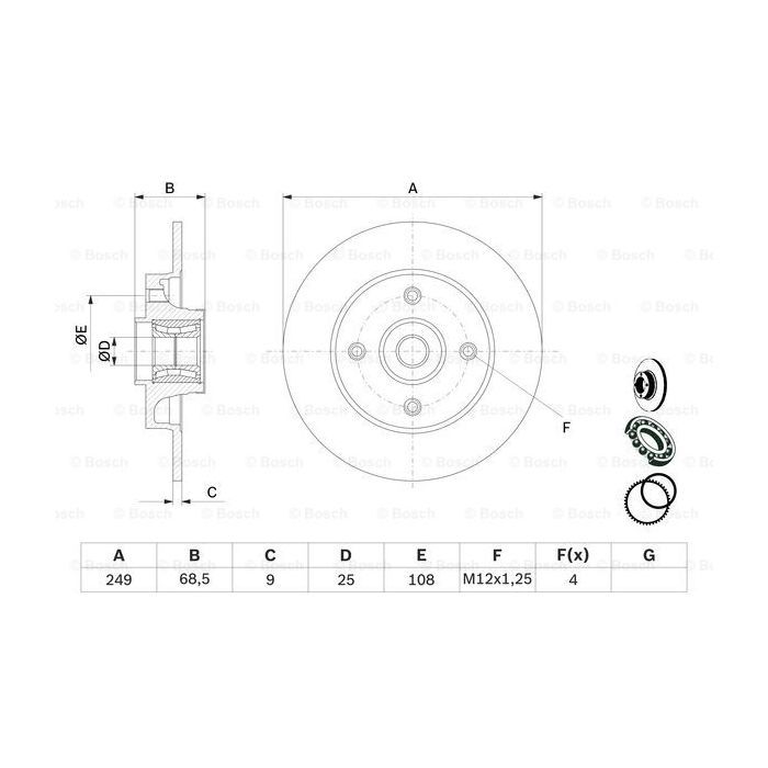 Тормозной диск Bosch 0 986 479 279 изображение 5
