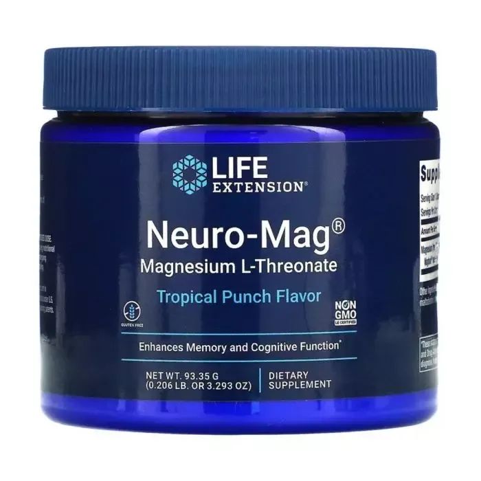 Минералы Life Extension Магний L-Треонат, вкус тропического пунша, Neuro-Mag, 93,35 (LEX-2032)
