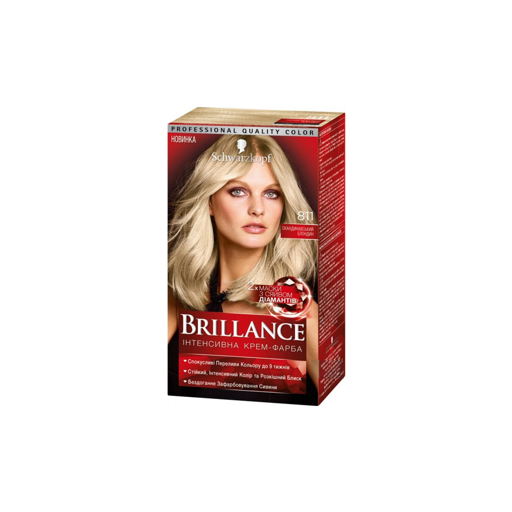 Фарба для волосся Brillance 811-Скандинавський блондин 142.5 мл (4015000509701)
