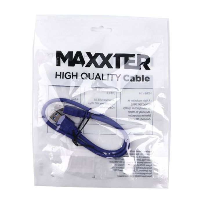Дата кабель USB 3.0 AM/АM 0.5m Maxxter (U-AMAM3-0,5m) изображение 3