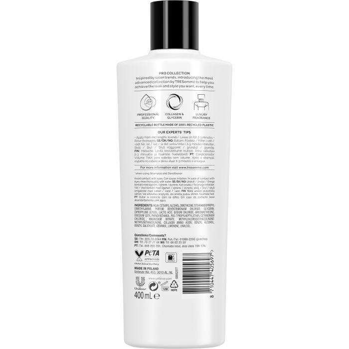 Кондиціонер для волосся Tresemme Beauty-full Volume для додання об'єму 400 мл (8710447405697) зображення 2