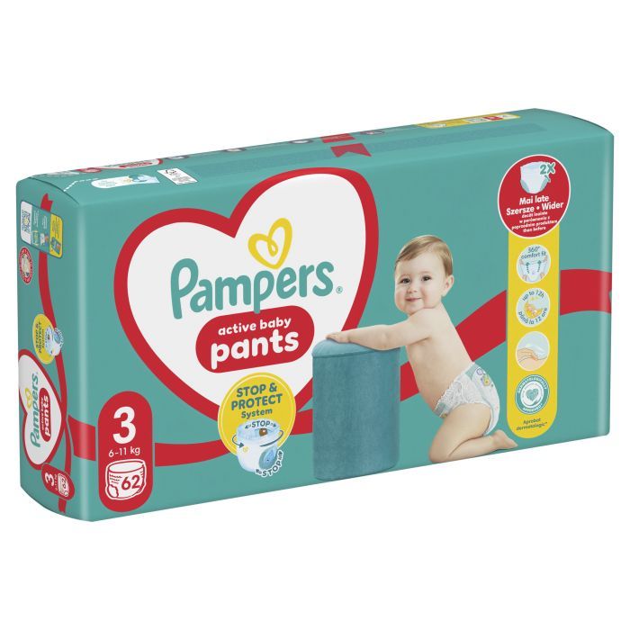 Подгузники Pampers трусики Pampers Pants Размер 3 (6-11кг) 62 шт (8006540069233) изображение 2
