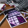 Художественный маркер Arrtx Спиртовые Oros ASM-03PL 24 цвета, фиолетовые оттенки (LC302505) изображение 6