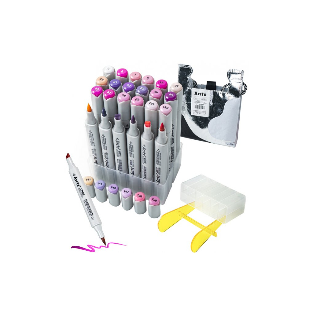 Художественный маркер Arrtx Спиртовые Oros ASM-03PL 24 цвета, фиолетовые оттенки (LC302505)