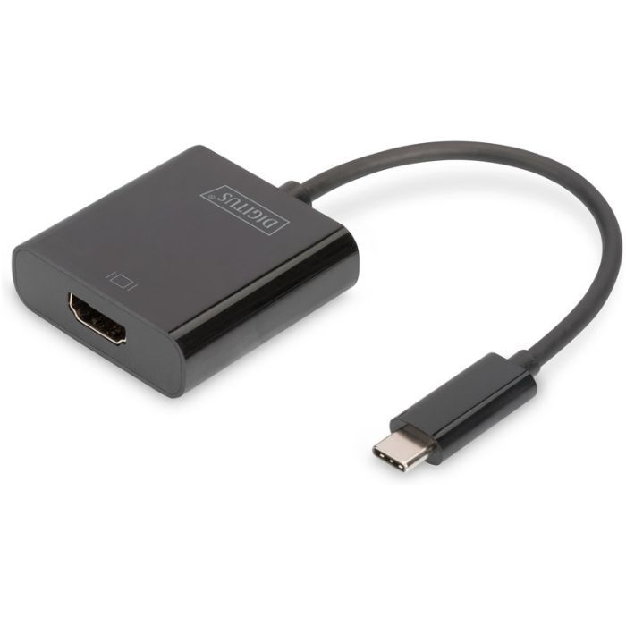Переходник USB-C to HDMI UHD 4K, M/F, 0.15 m Digitus (DA-70852)