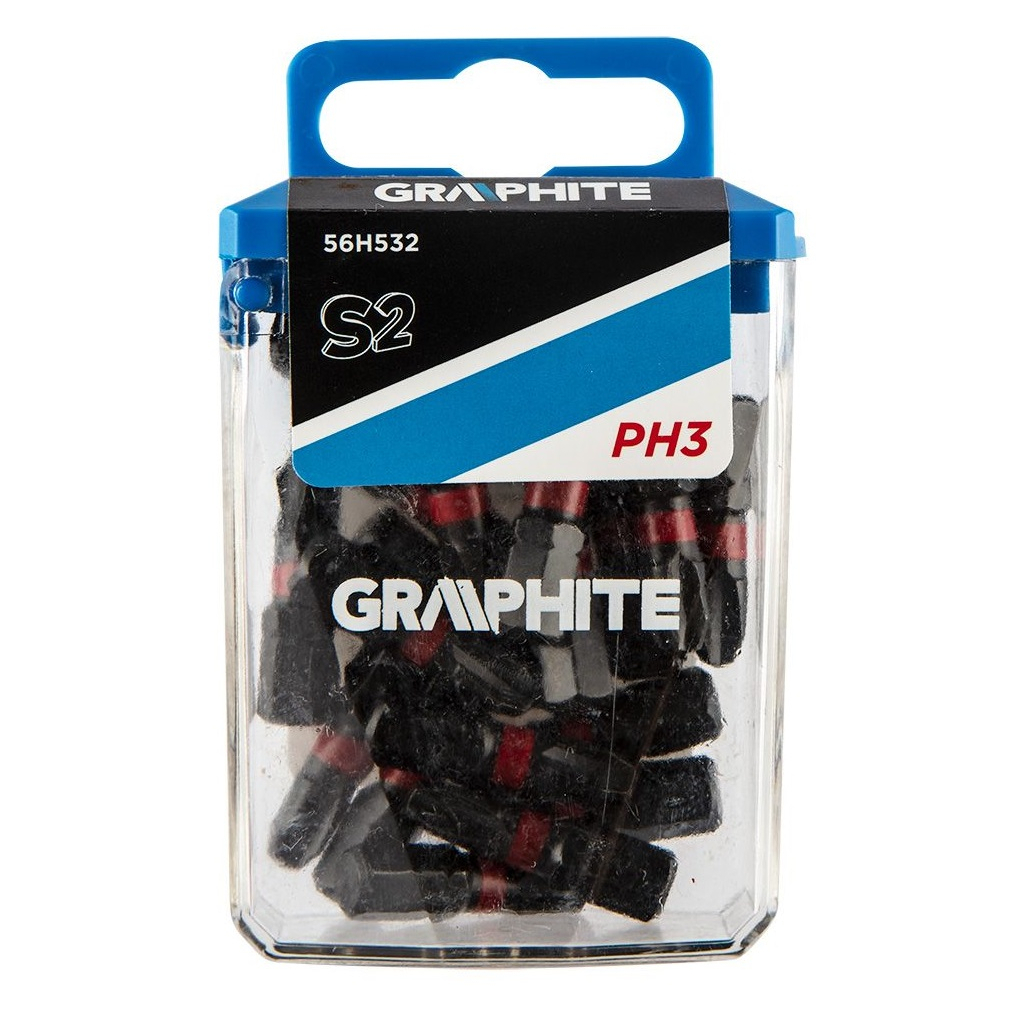 Набор бит Graphite ударных PH3 x 25 мм, 20 шт. (56H532)