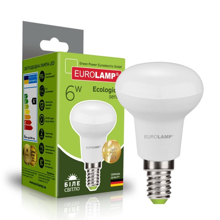 Лампочка Eurolamp LED R50 6W E14 4000K 220V (LED-R50-06144(P)) зображення 2
