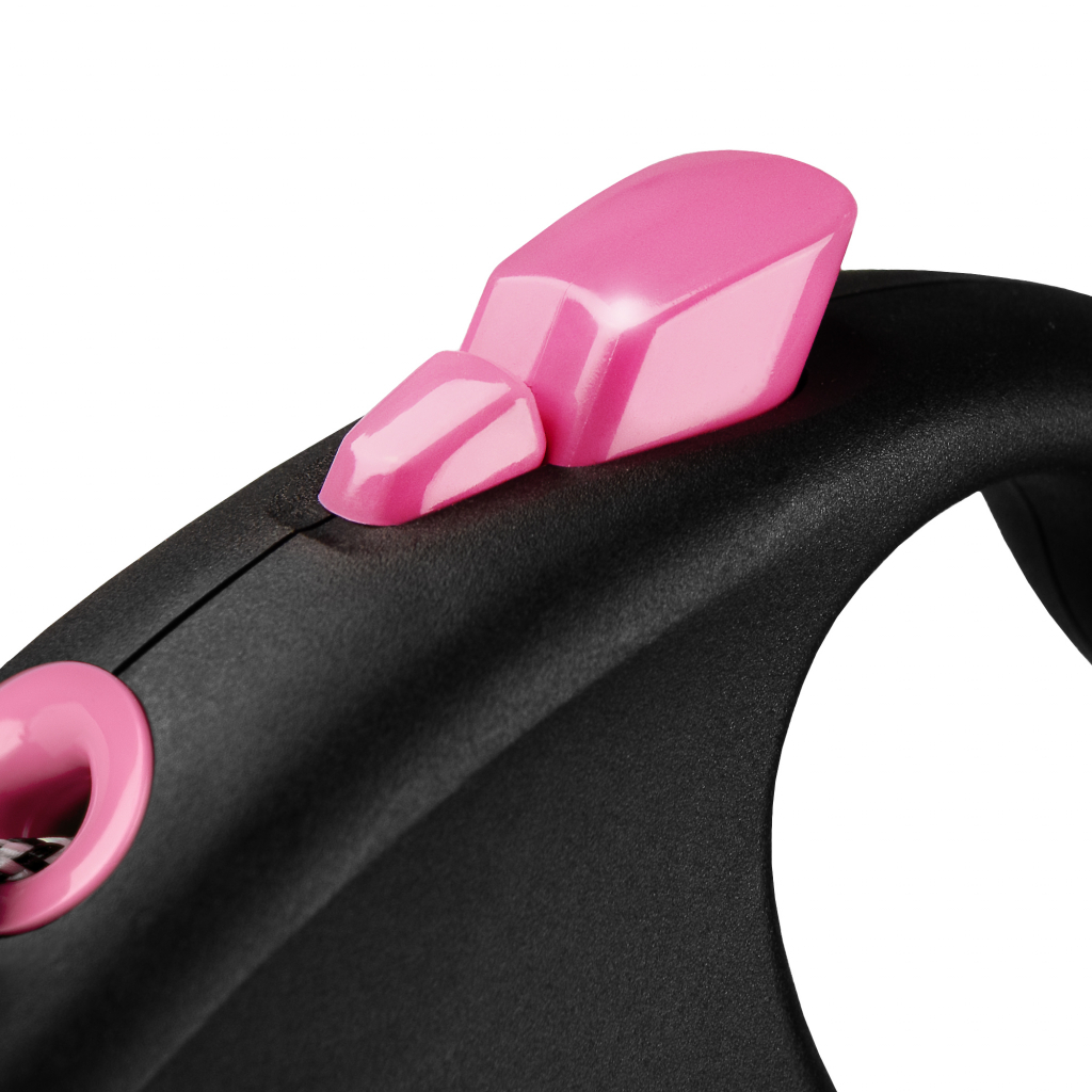 Поводок для собак Flexi Black Design М трос 5 м (розовый) (4000498033418) изображение 3