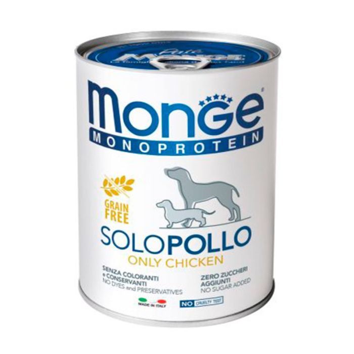 Консервы для собак Monge Dog Solo 100% курка 400 г (8009470014212)
