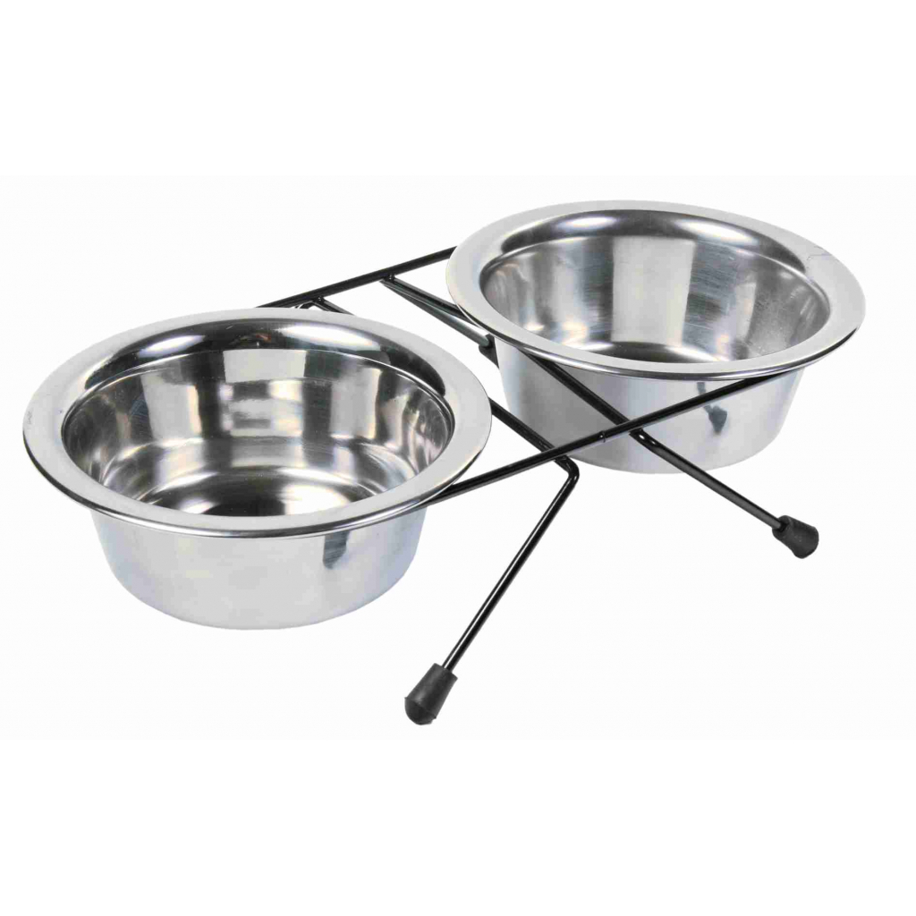 Посуда для собак Trixie низкая подставка с мисками 450 мл/12 см (4011905248318)