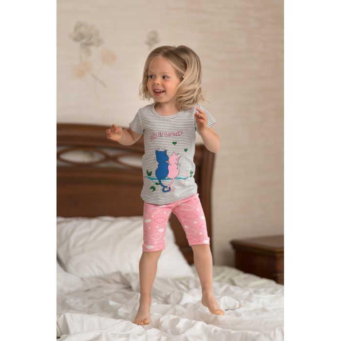 Піжама дитяча Matilda з котиками (12311-2-110G-pink) зображення 4