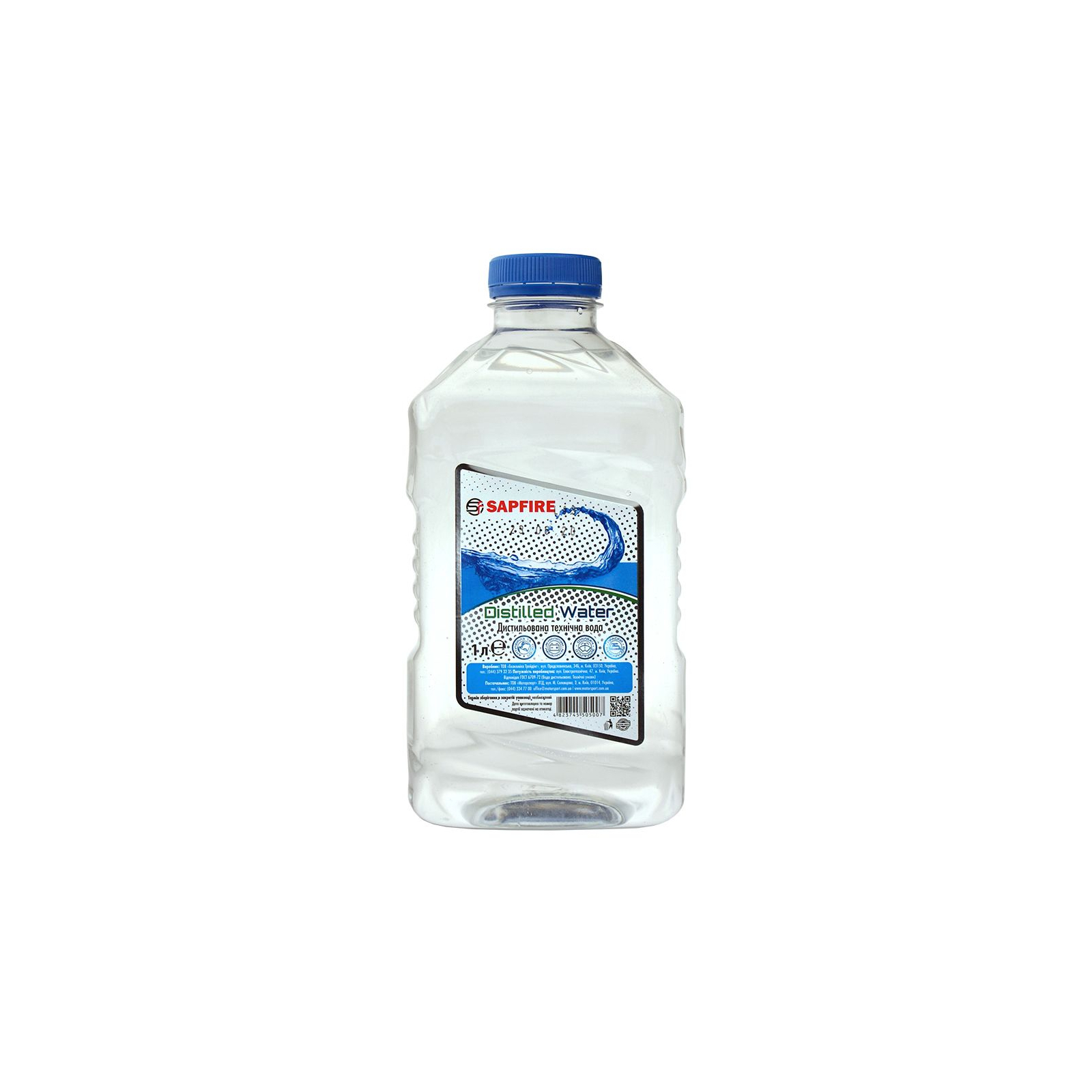 Вода дистиллированная SAPFIRE 1 л (505007)