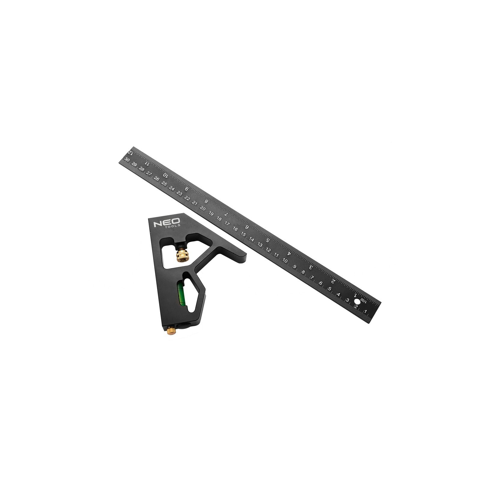 Косинець Neo Tools алюміній, 30 см, рукоятка з високою точністю нахилу (72-127) зображення 3