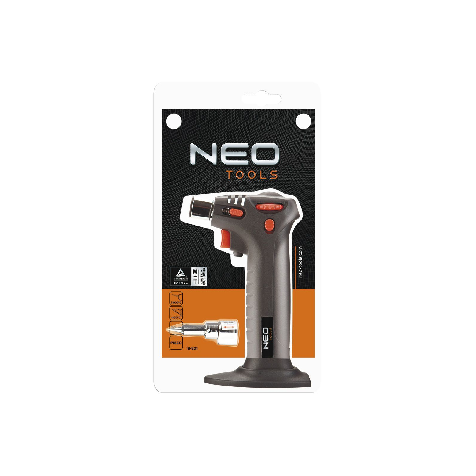 Газовий паяльник Neo Tools п'єзозапалювання, 20 мл (19-901) зображення 2