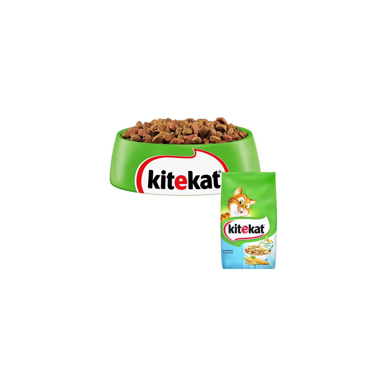 Сухой корм для кошек Kitekat Рыба с овощами 1.8 кг (5900951279881) изображение 2