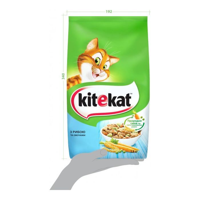Сухой корм для кошек Kitekat Рыба с овощами 1.8 кг (5900951279881) изображение 6