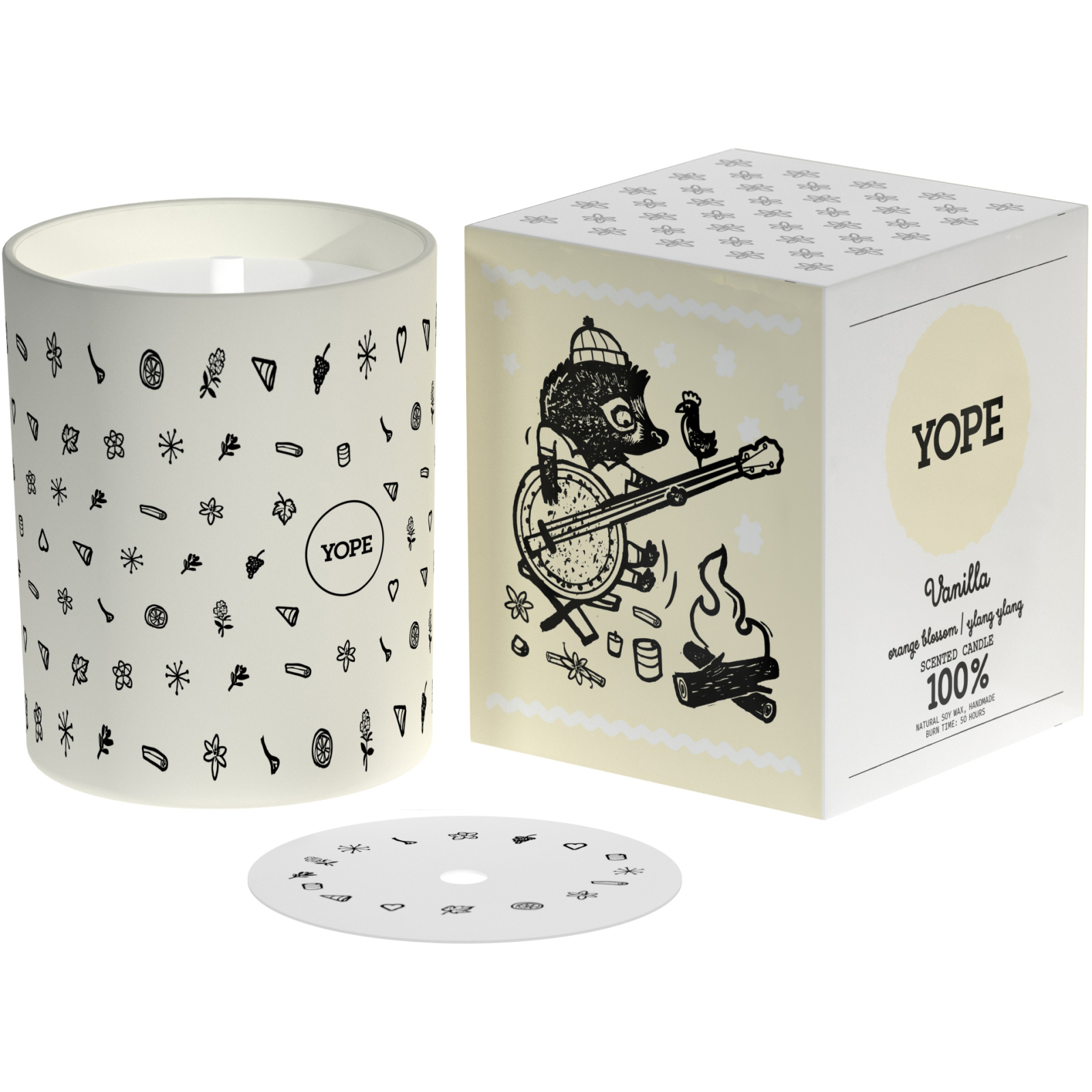 Ароматическая свеча Yope Vanilla Soy Candle 200 г (5900168901087)